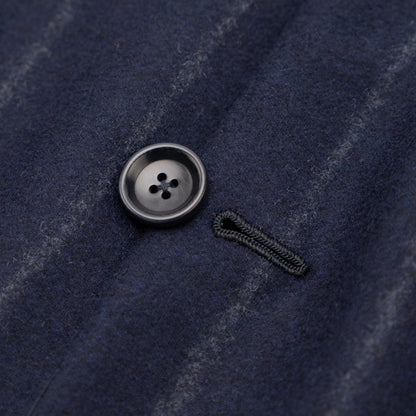 Sartoria DALCUORE NAPOLI Total Hand-Sewn Suit Flannel Wool Blue 40 US / 50 EU