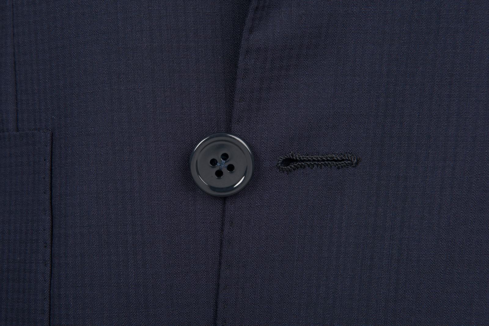 $2480 D'AVENZA Blue Wool Jacket Double-Breasted Sewn in Italy 40 US / 50 EU Slim