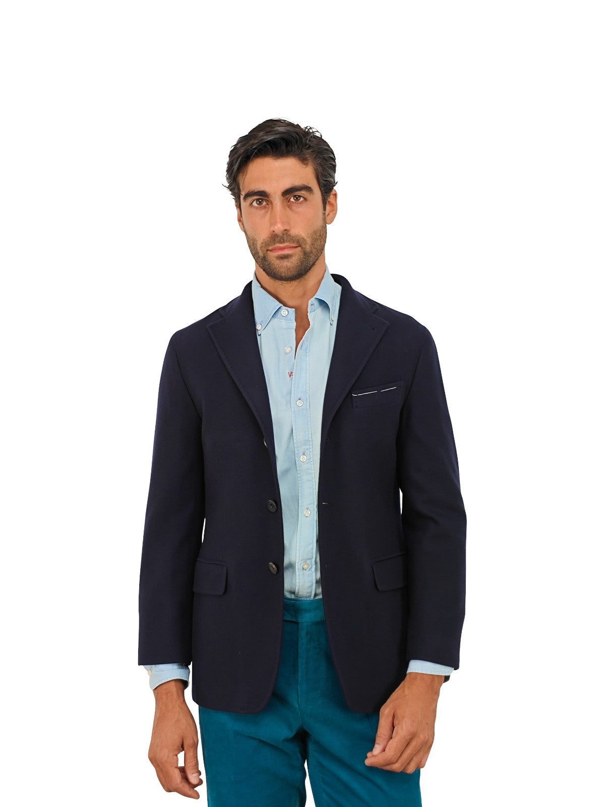 $1870 RUBINACCI NAPOLI "Skyfall" Blue Navy Jacket Wool 36 US / 46 EU