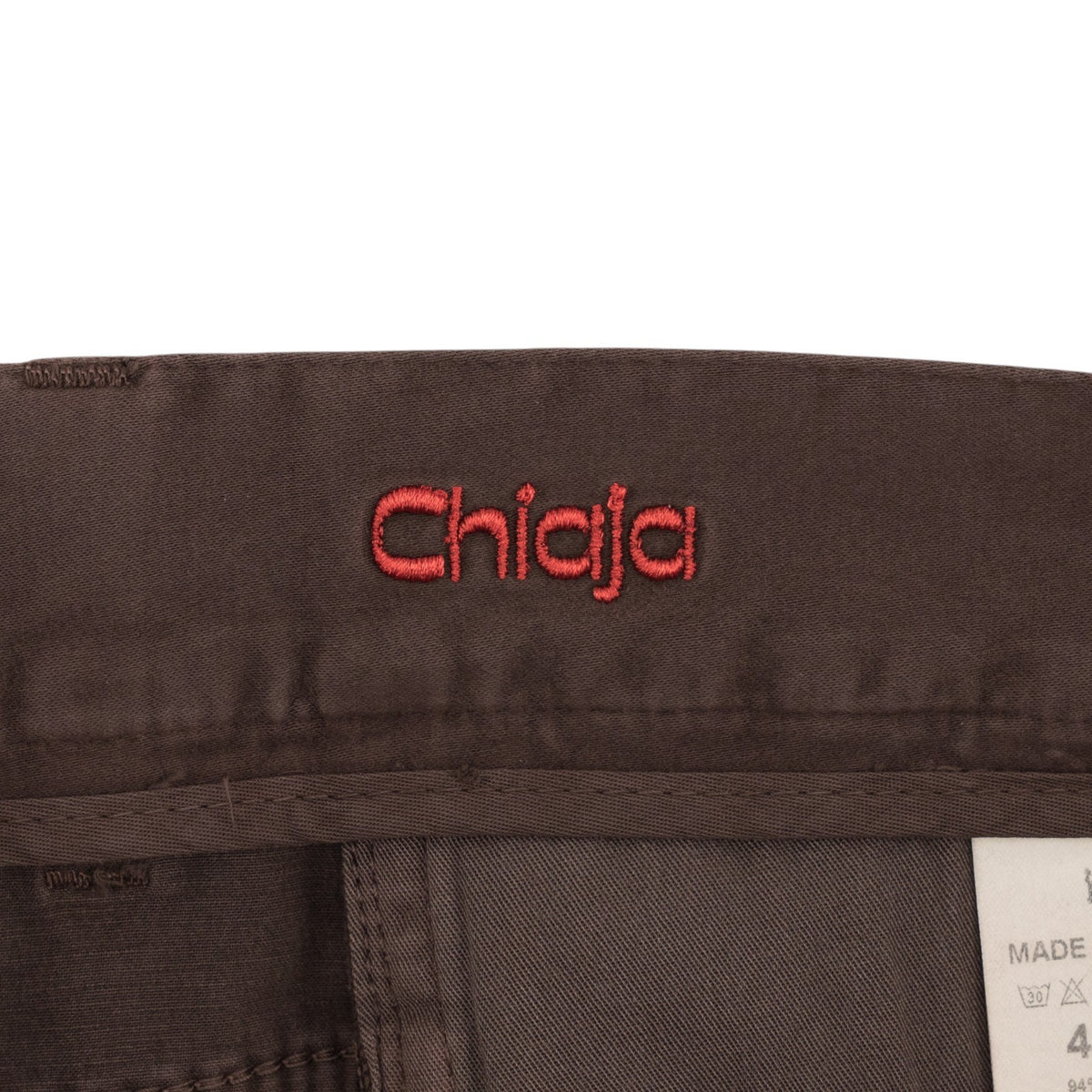 850$ ISAIA NAPOLI "Chiaia" Brown Chino Sport Pant Cotton  Cashmere - Leather Tag