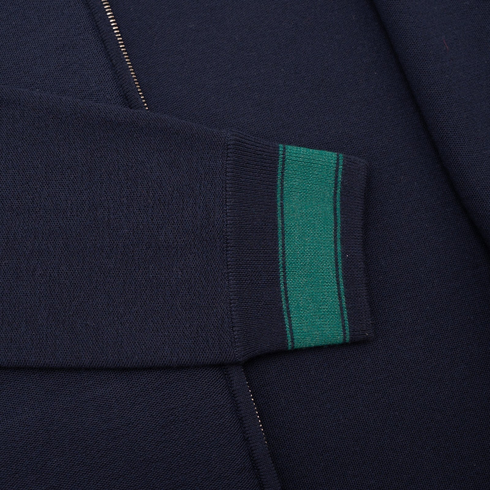 $3200 ISAIA NAPOLI Blue Full Zip Bomber Jacket Wool Cashmere Silk Size XL