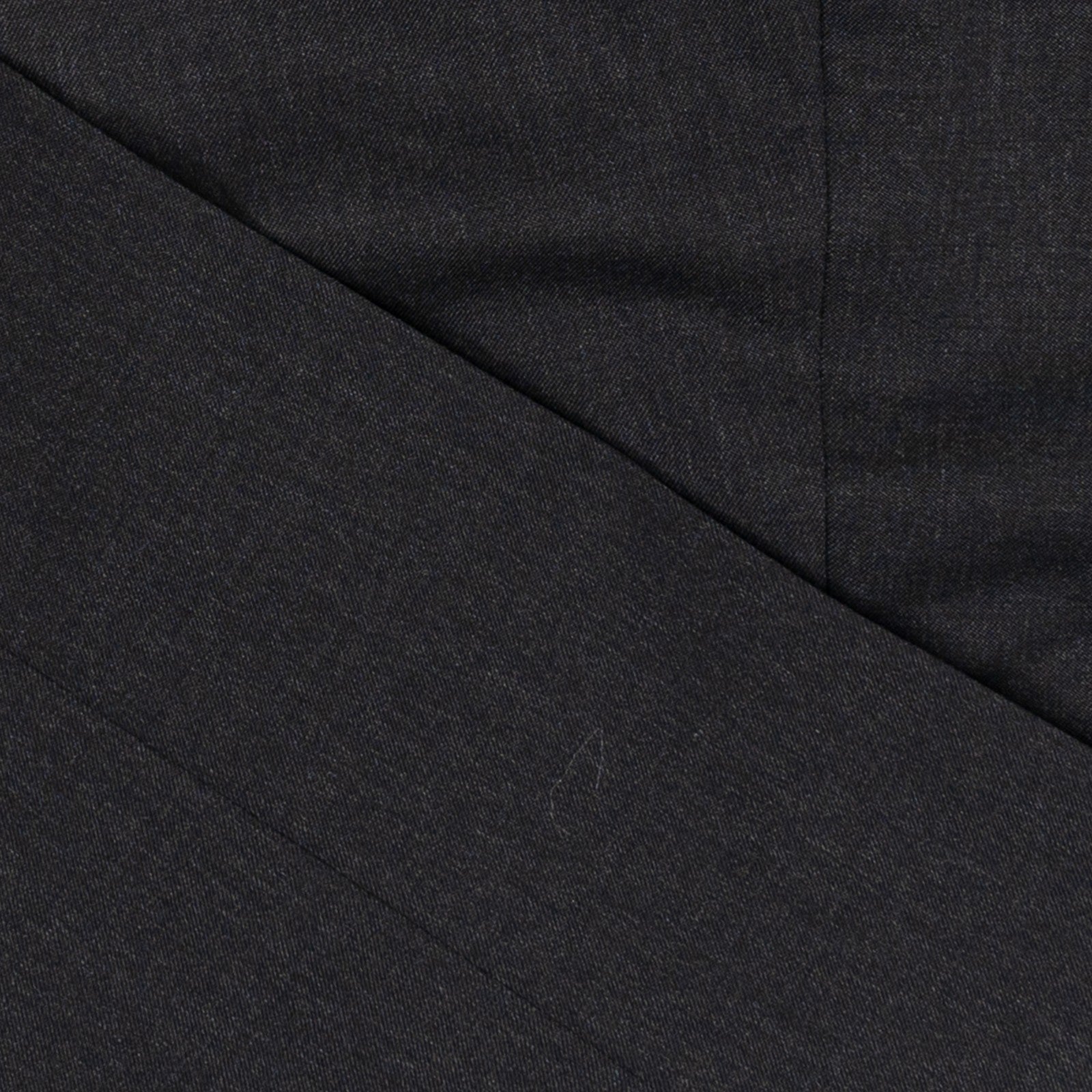 670$ RUBINACCI NAPOLI Dark Gray Worsted Wool 120's Dress Pant Handmade in Napoli