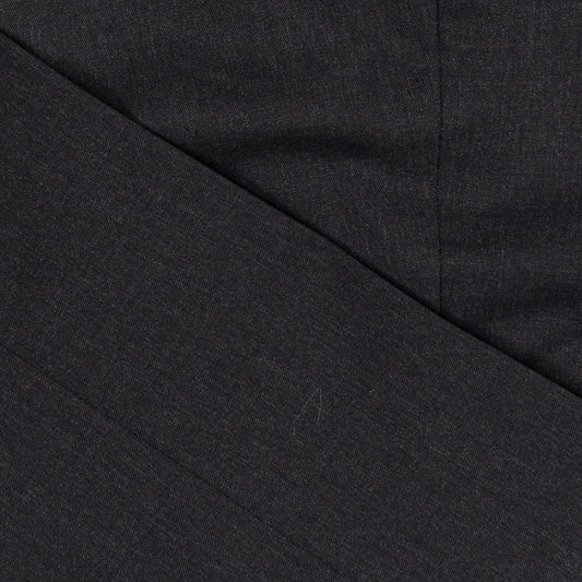 670$ RUBINACCI NAPOLI Dark Gray Worsted Wool 120's Dress Pant Handmade in Napoli