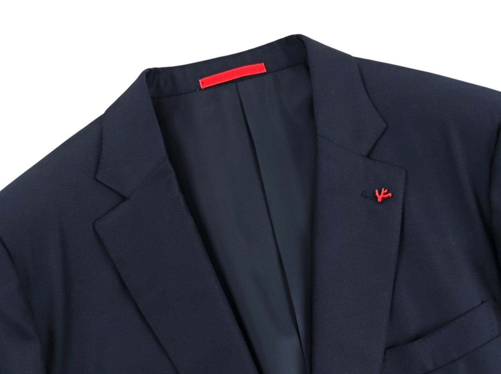 $6500 ISAIA NAPOLI Blue Midnight Hand-Sewn Suit Wool 100's  48 US / 58 EU