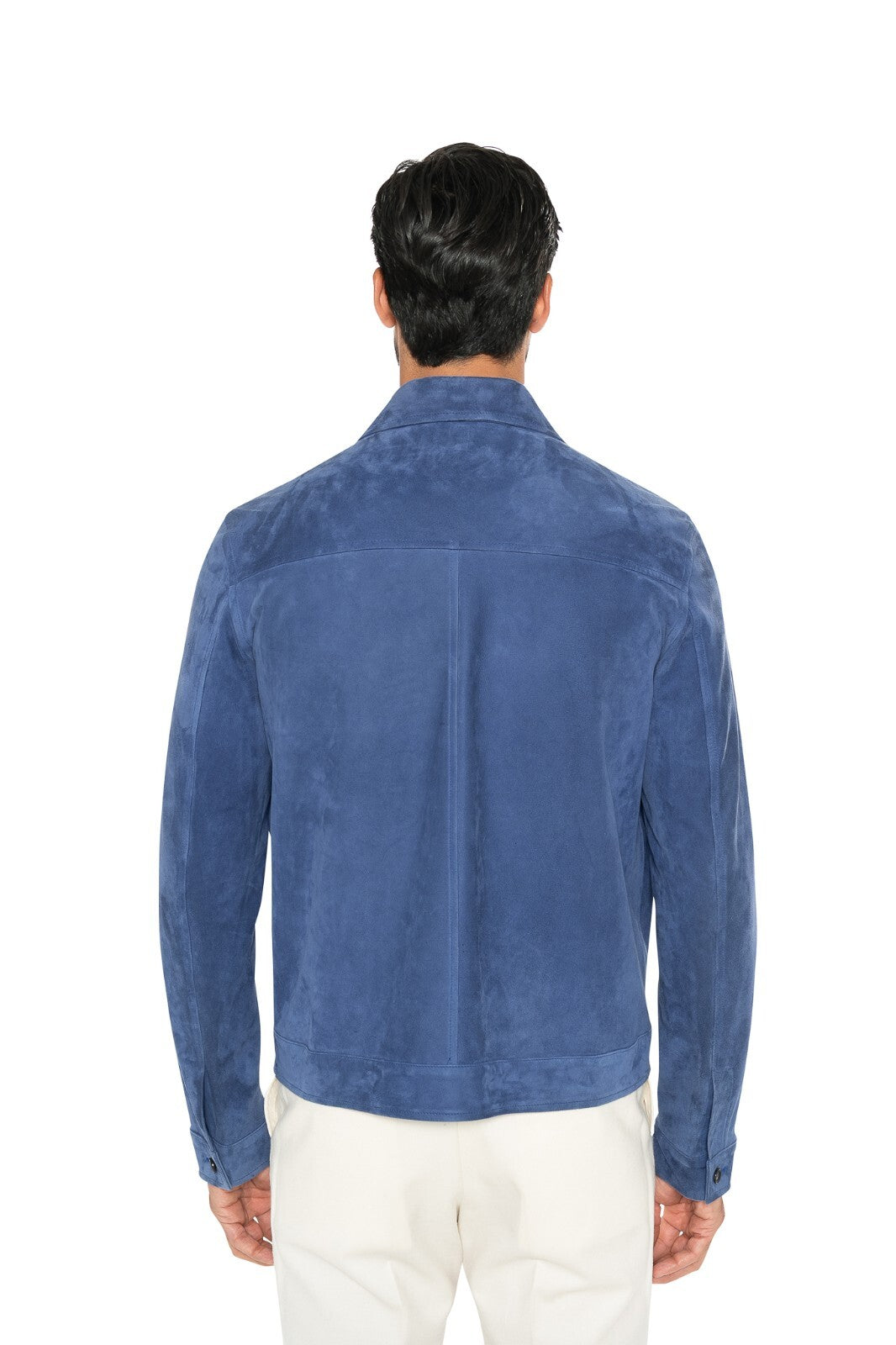 5200$ ISAIA NAPOLI "Portofino" Royal Blue Jacket Lambskin Leather 38 US / 48 EU