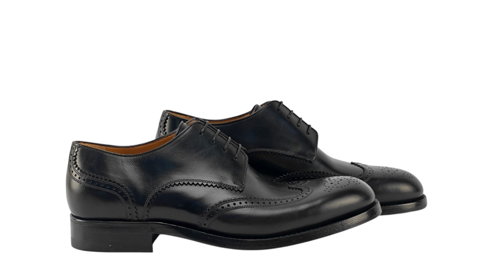 1350$ TESTONI GOODYEAR Construction Shoes Lux Calf Black 8 UK / 9 US / 42 IT