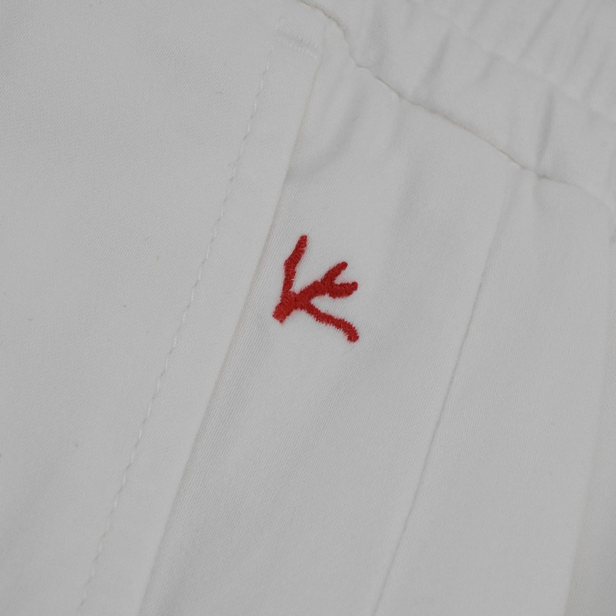 1250$ ISAIA NAPOLI White Drawstring Pant Tapered Cotton Cashmere 34 US / 50 EU
