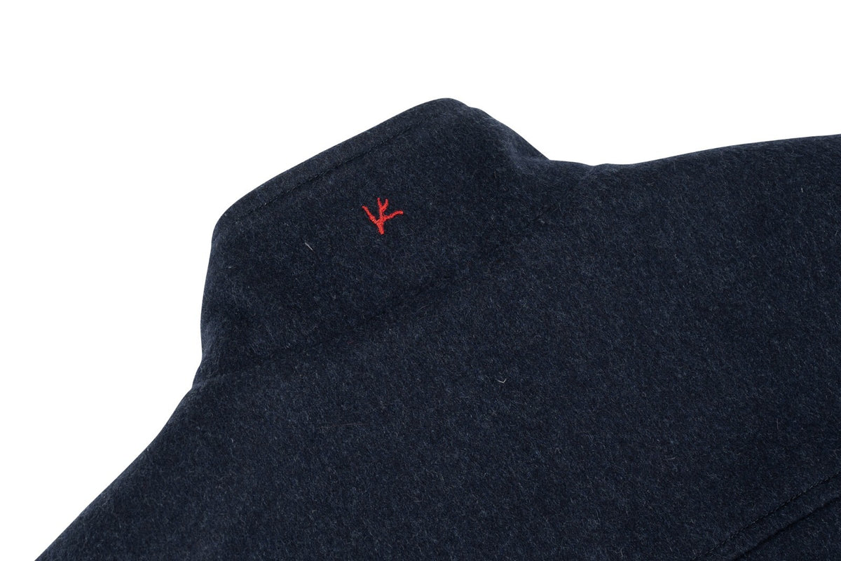 3900$ ISAIA NAPOLI Blue Navy Jacket Vest 100% Cashmere & Leather Details