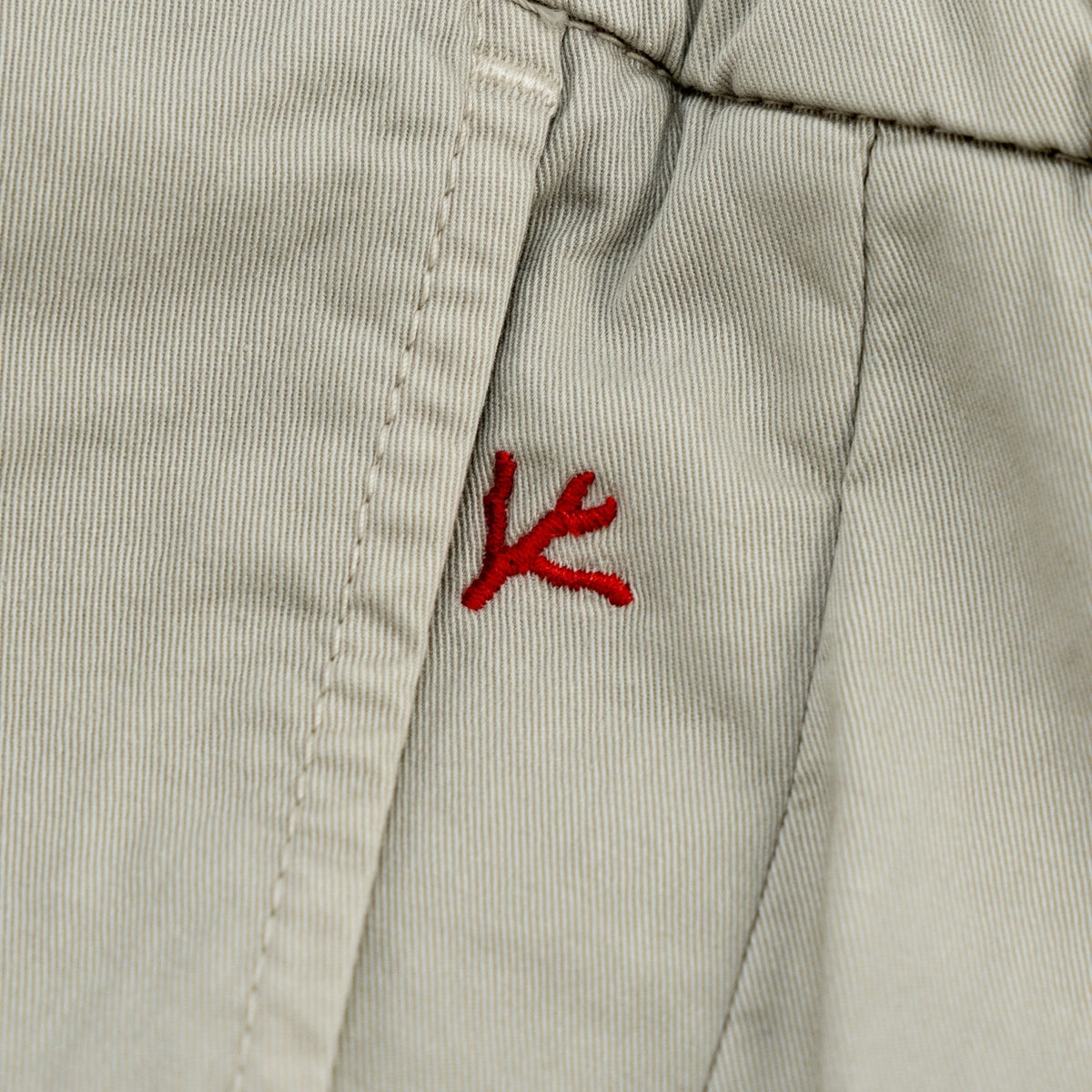 850$ ISAIA NAPOLI Ivory Garment Dyed Comfort Cotton Short Drawstring Pants