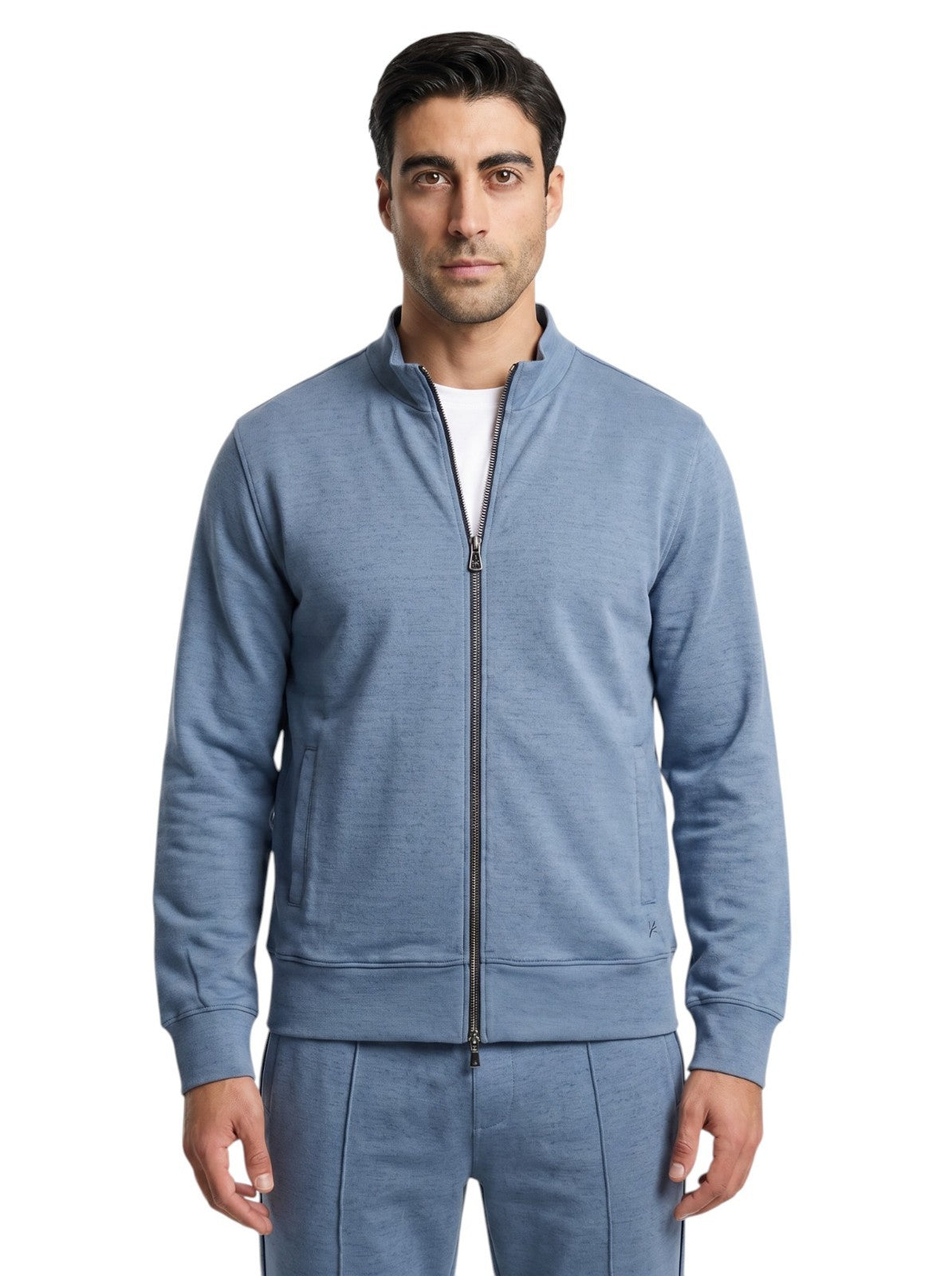 $2500 ISAIA NAPOLI Blue Tracksuit Jogging Jersey Cotton Size XXL