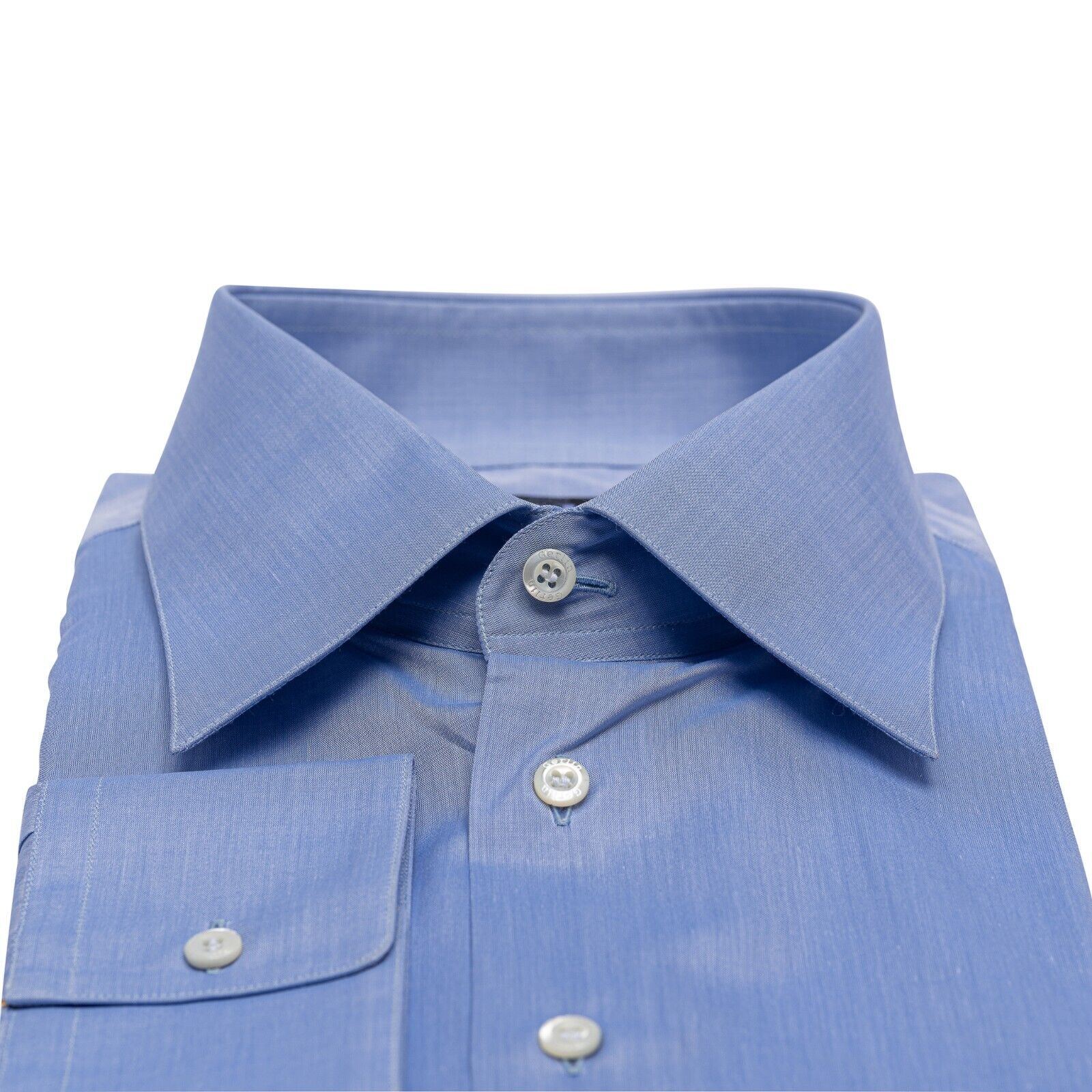 690$ ITALIAN LUXURY GERLIN Shirt Blue Fine Cotton 18 - 46   1AL BIJAN