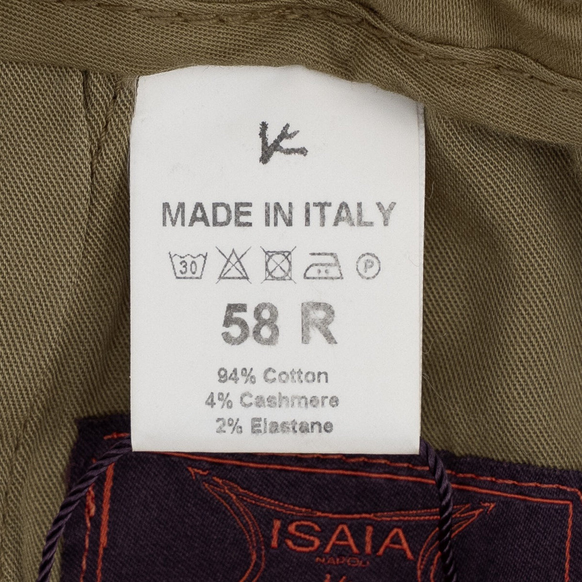 1250$ ISAIA NAPOLI Brown Drawstring Tapered Pant Cotton - Cashmere 42 US / 58 EU
