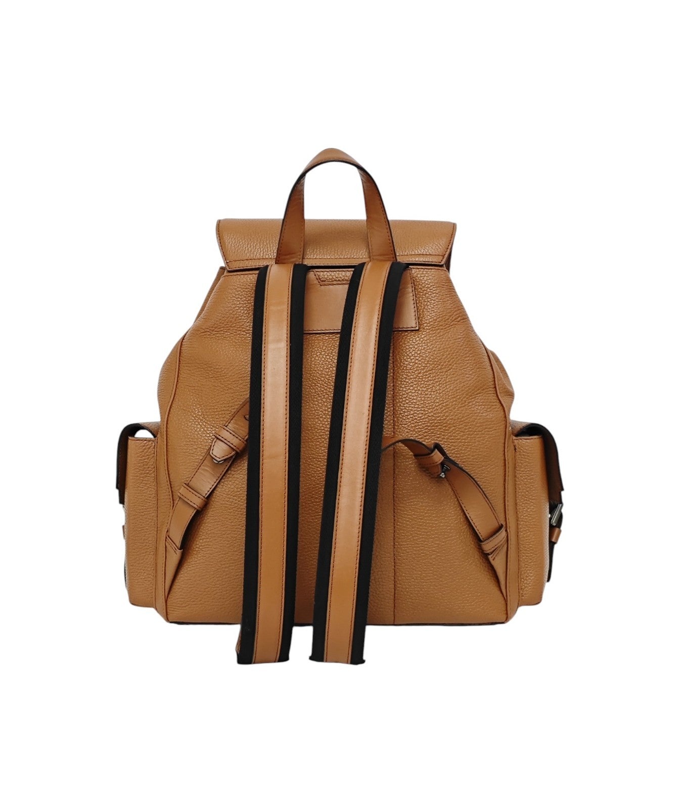 1980$ PINEIDER FIRENZE Brown Grain Calf Multiple Backpack Travel Weekender