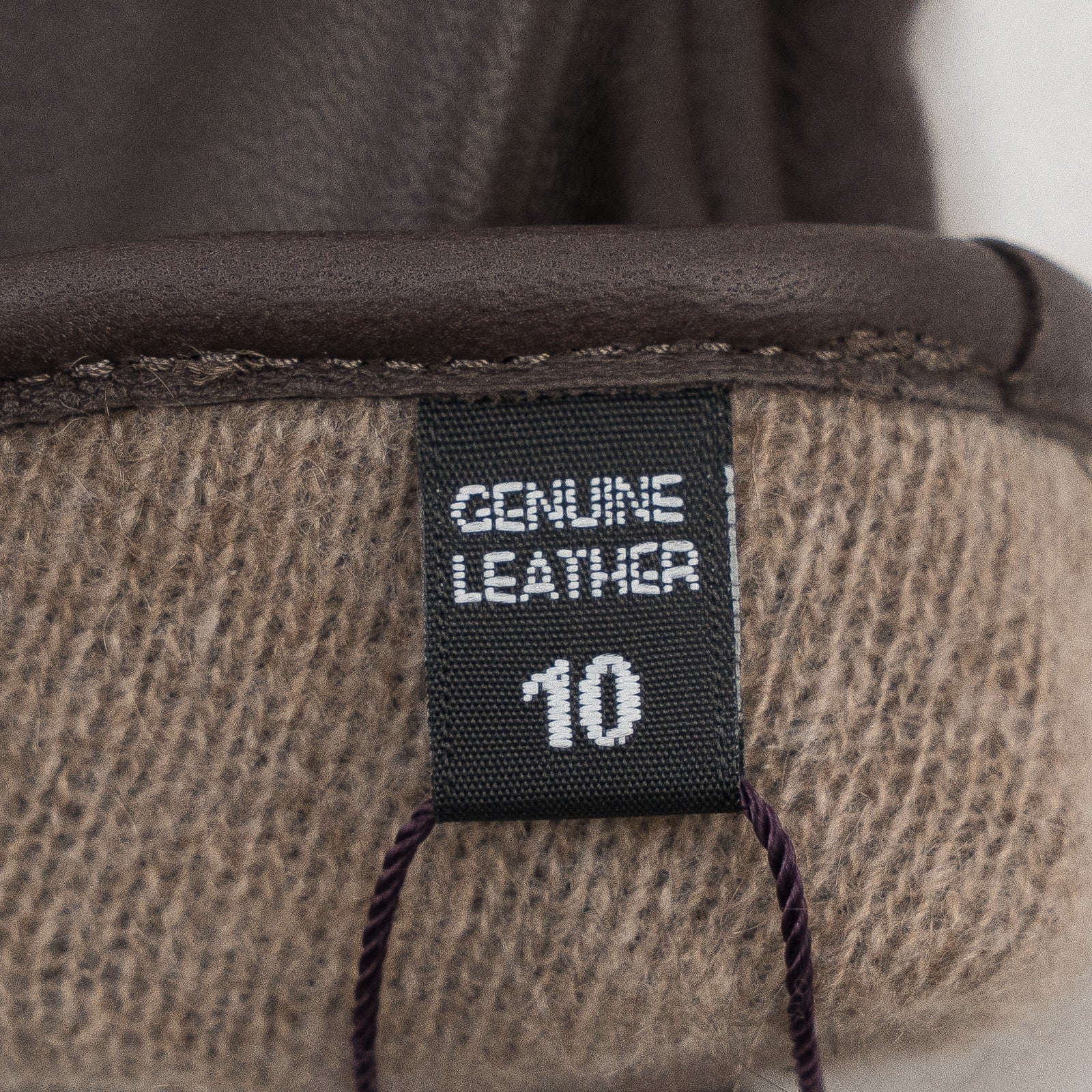 995$ ISAIA Napoli Dark Brown Genuine Leather Gloves 100% Cashmere Lined Size 10