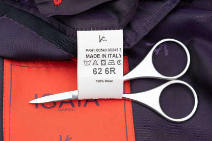 $5200 ISAIA NAPOLI "Aquaspider" Blue Nav Jacket Sport Coat Wool  52 US  62 EU 6R