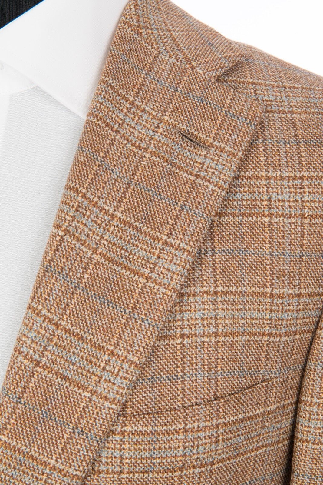 $2595 D'AVENZA Brown Orange Lambswool Cashmere Jacket Sewn in Italy 40 US  50 EU