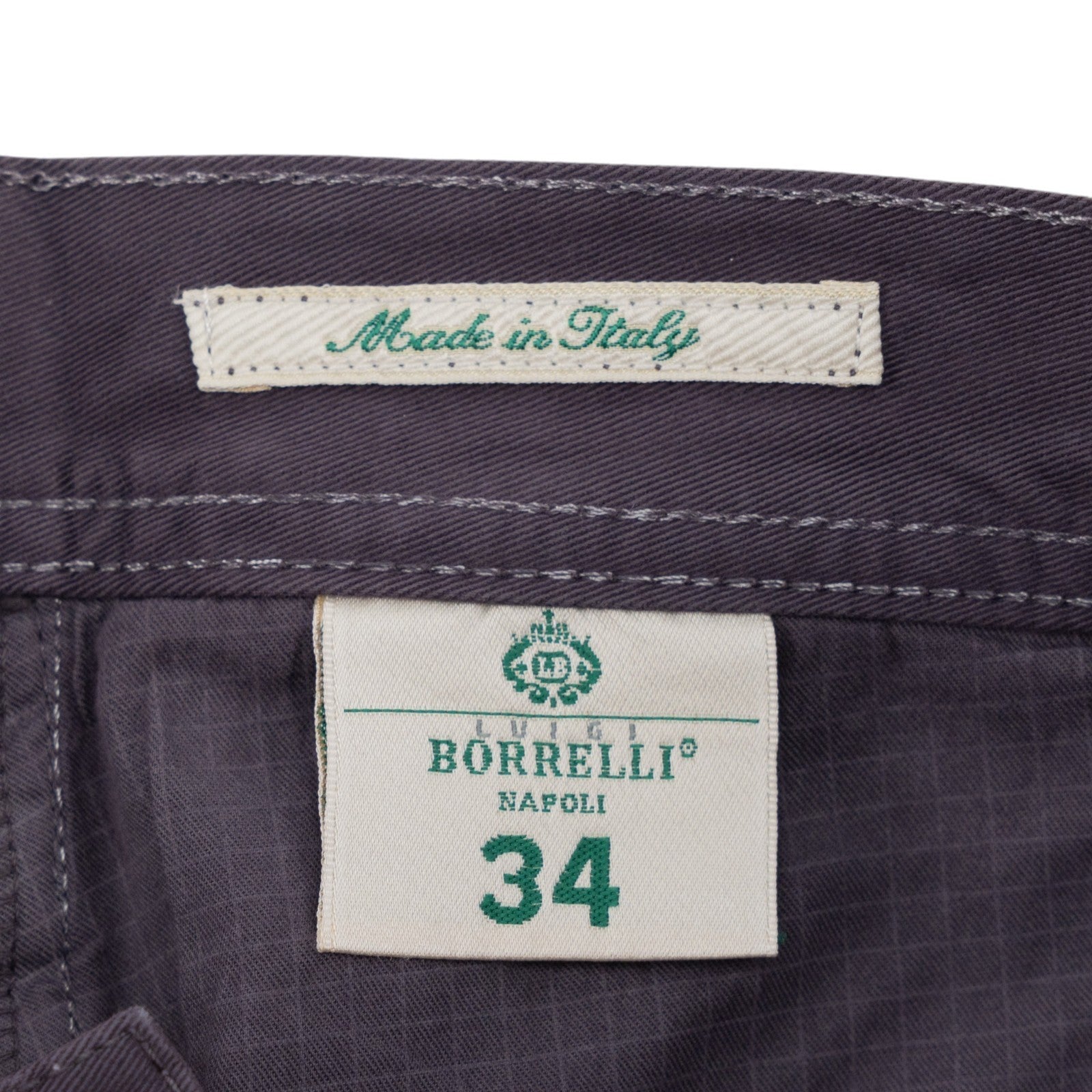 415$ LUIGI BORRELLI NAPOLI Purple Denim Jeans Pant Twill Cotton 34 US / 50 EU