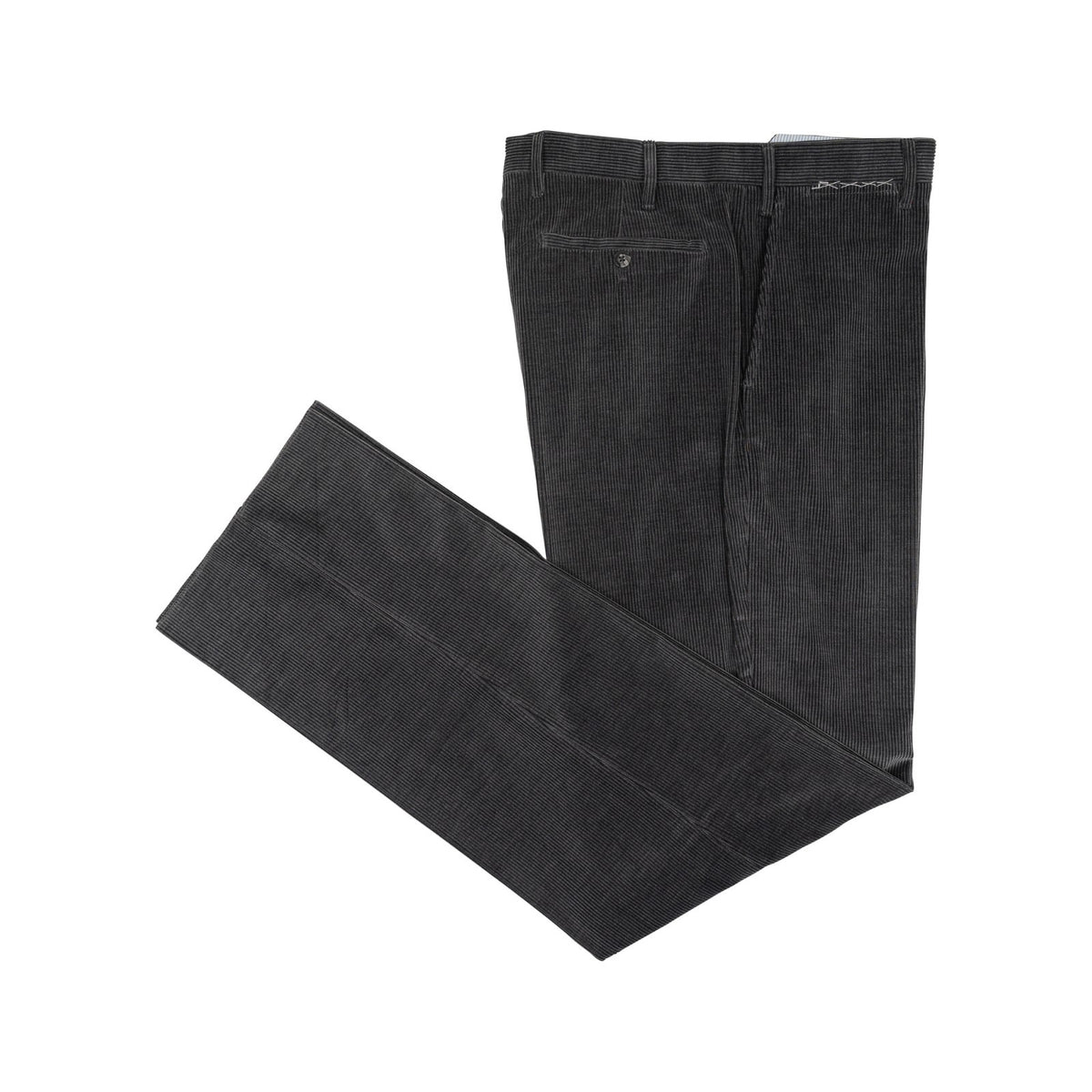 625$ RUBINACCI NAPOLI "Luca" Gray Cotton Corduroy Trouser Pant Made in Napoli