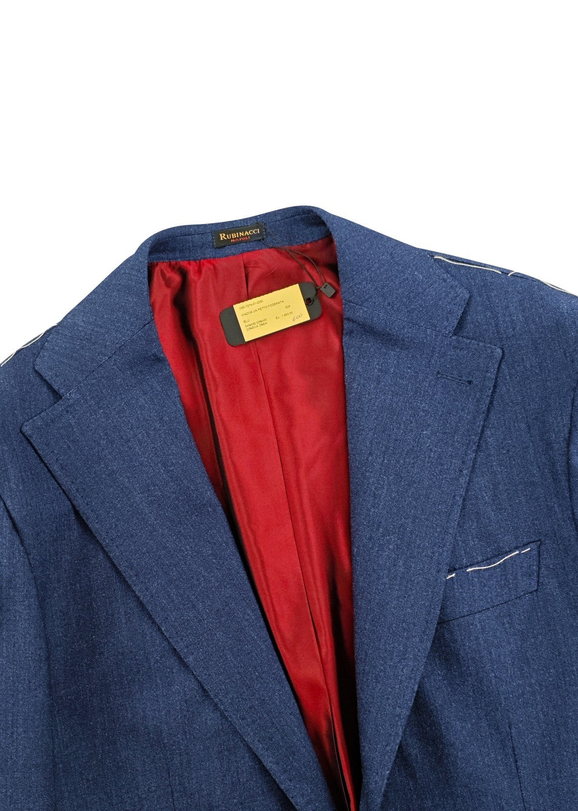 $2150 RUBINACCI NAPOLI Blue Jacket Sport Coat Wool Cashmere Silk 42 US / 52 EU