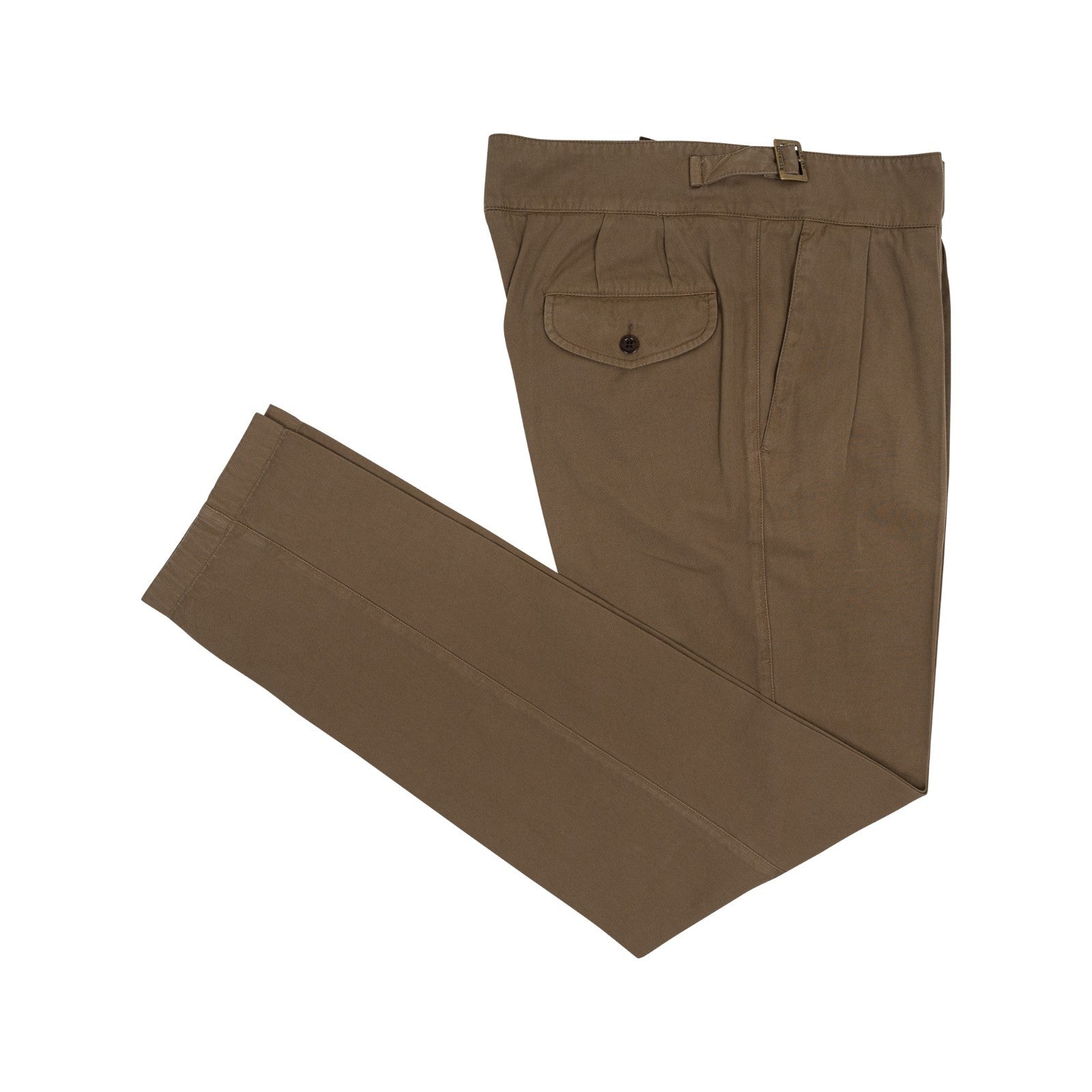 650$ RUBINACCI NAPOLI "Manny" Brown Cotton High Rise Pant Gurkha 30 US / 46 EU