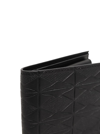 350$ PINEIDER FIRENZE 1774 Embossed Leather Bifold Wallet Black