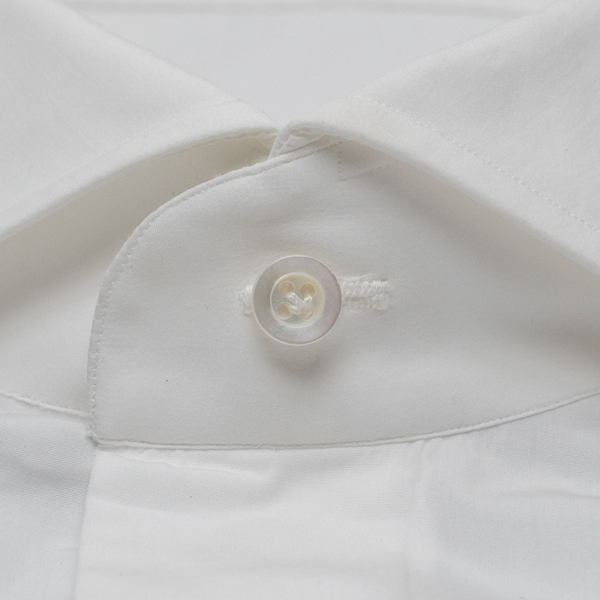 750$ ISAIA NAPOLI "Mix" Dress Shirt Hand-Sewn White Fine Cotton 15.75 - 40