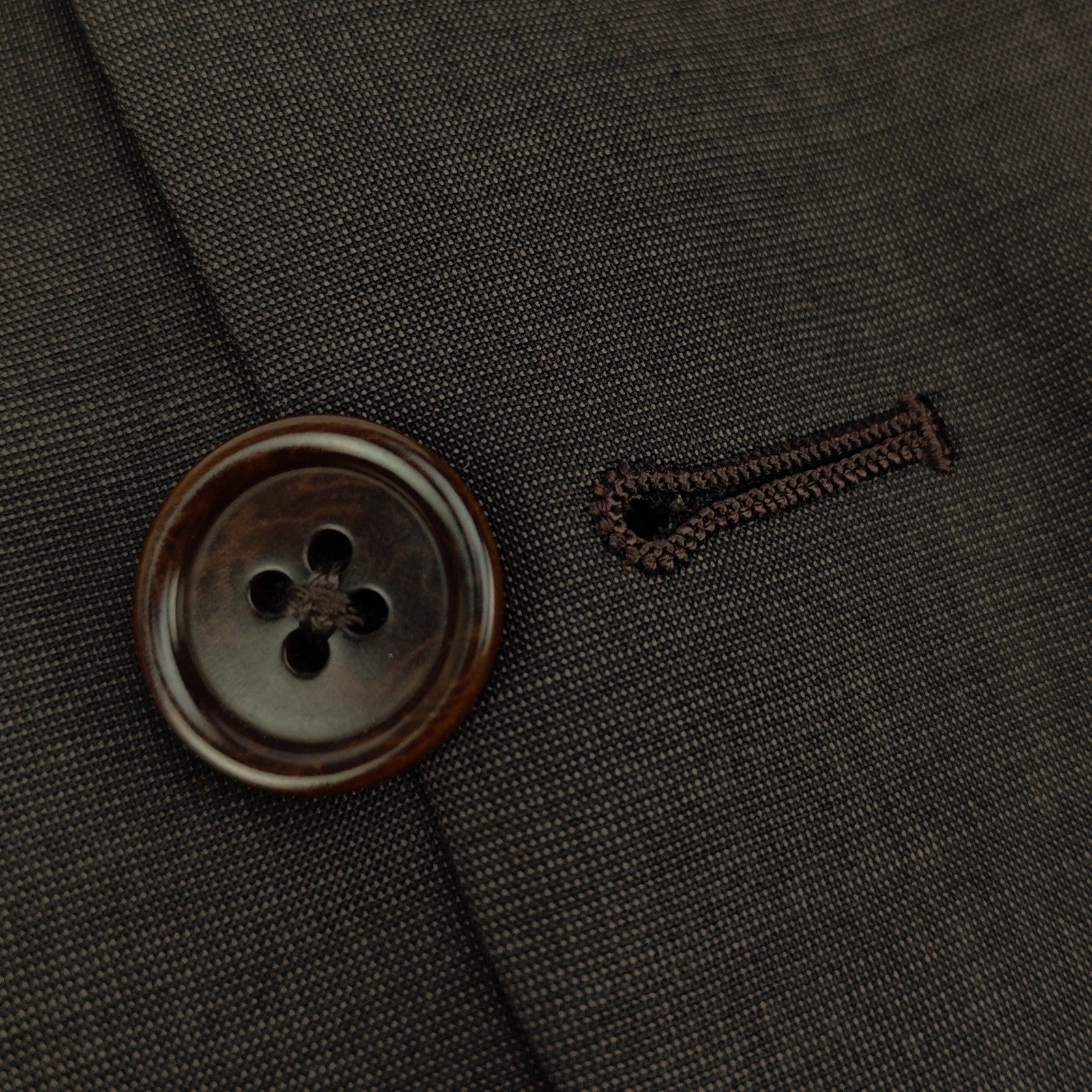 2600$ BURBERRY LONDON 3/2 Roll Suit Dark Brown Fine Wool Super 180’s 38 US 48 IT