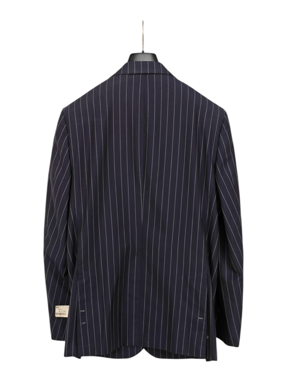 $1300 SARTORIA PATOS by SANTARELLI Suit Striped Blue ZEGNA SILK SKIN  / COTTON
