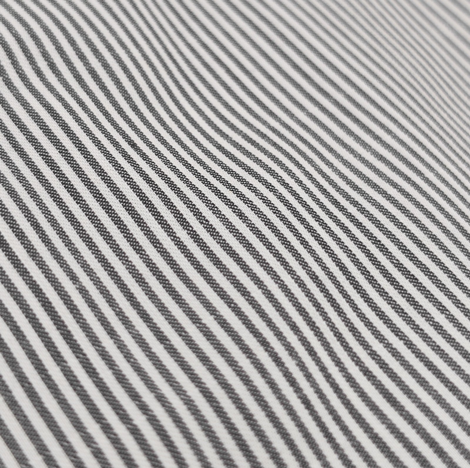 730$ ISAIA NAPOLI "Mix" Dress Shirt Gray Striped Lightwheight Cotton 15.75 - 40