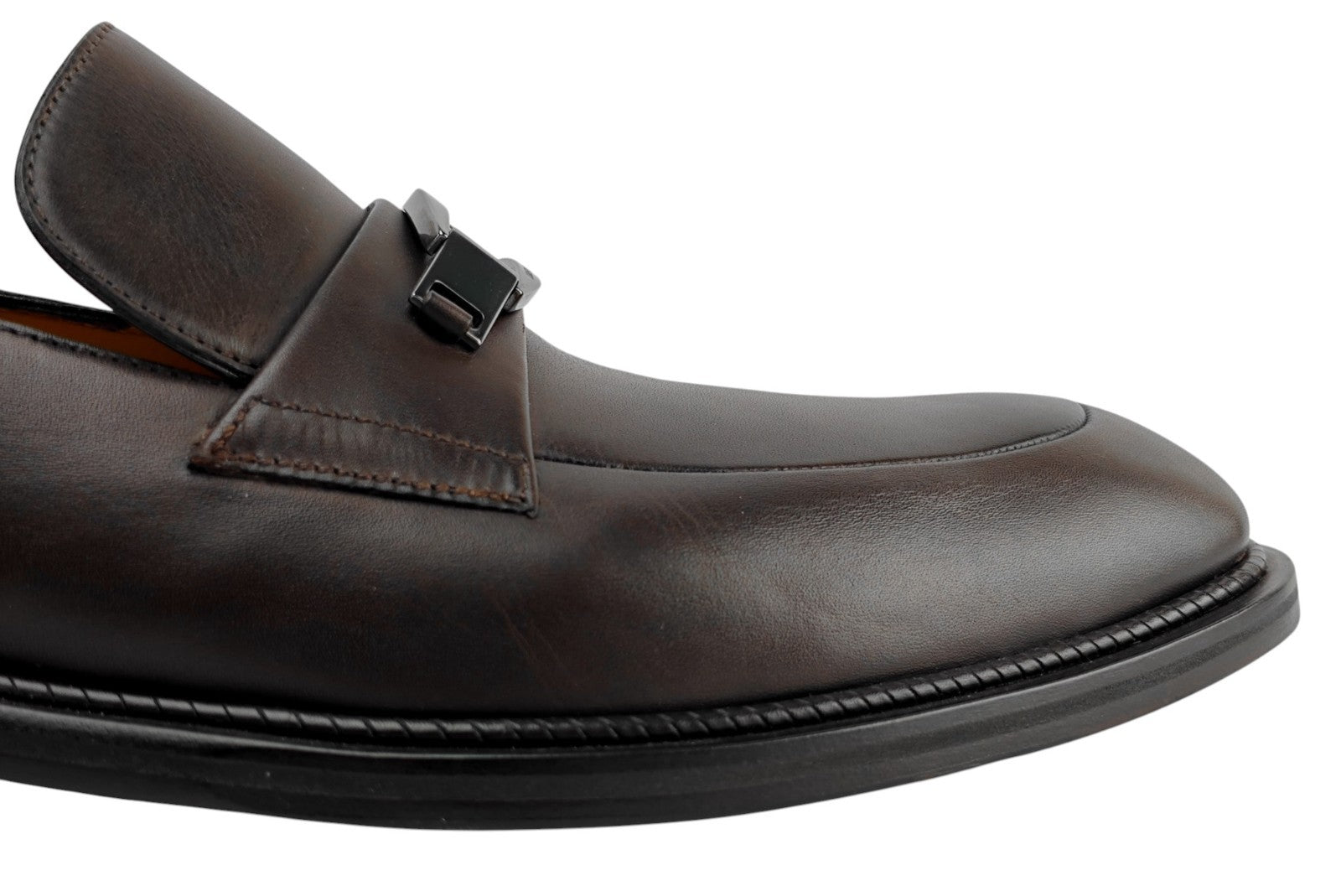 1300$ TESTONI Loafer BOLOGNESE CONSTRUCTION Calf Cigar 8 UK / 9 US / 42 IT