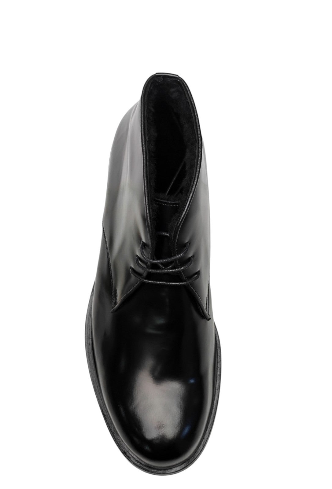 1300$ TESTONI "Arezzo" Black Desert Boot Calf + Fur Lining 8 UK / 9 US / 42 IT