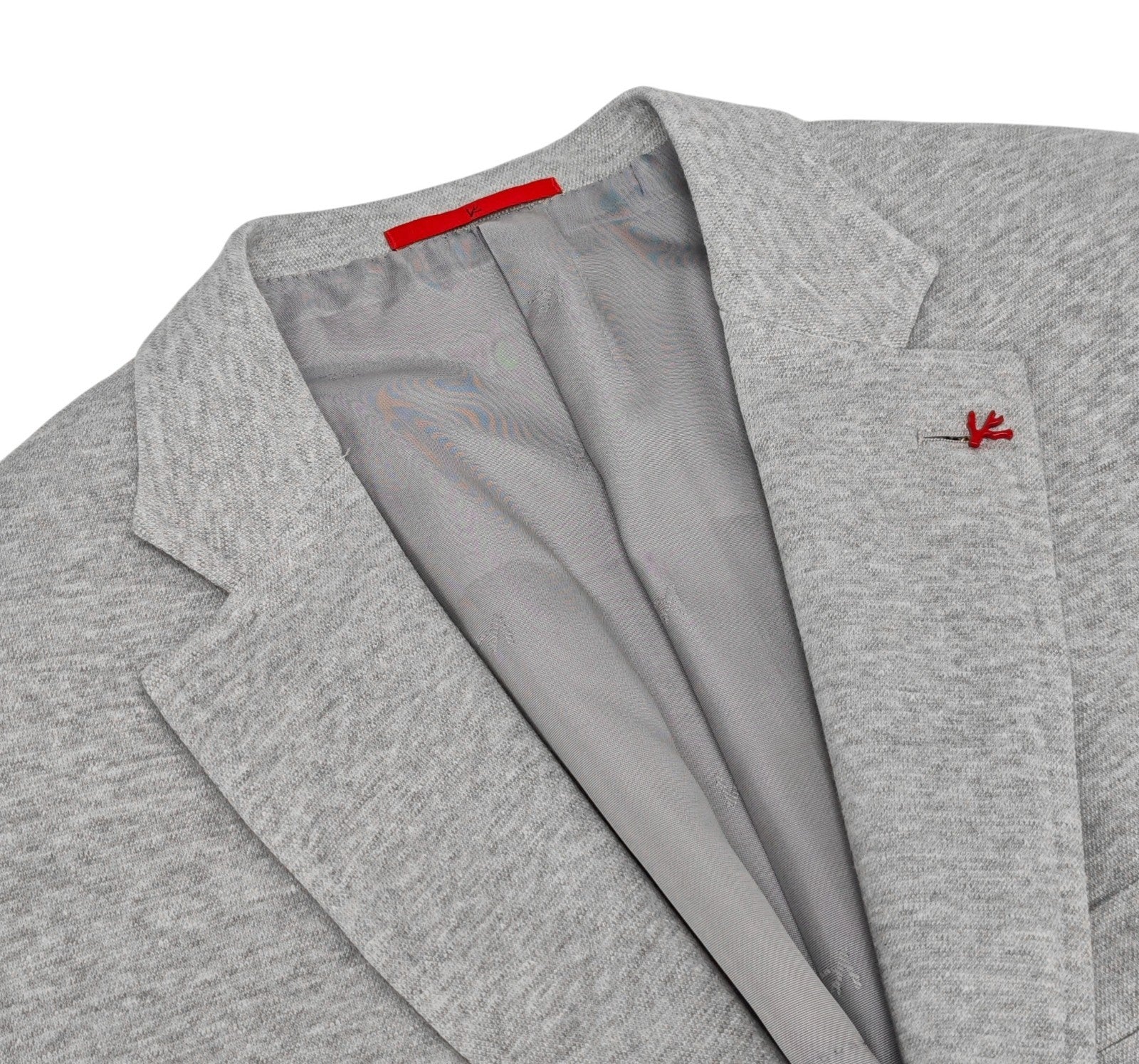 $5690 ISAIA NAPOLI "Capri" Gray Sport Coat Jersey Linen Cotton 46 US / 56 EU 8R