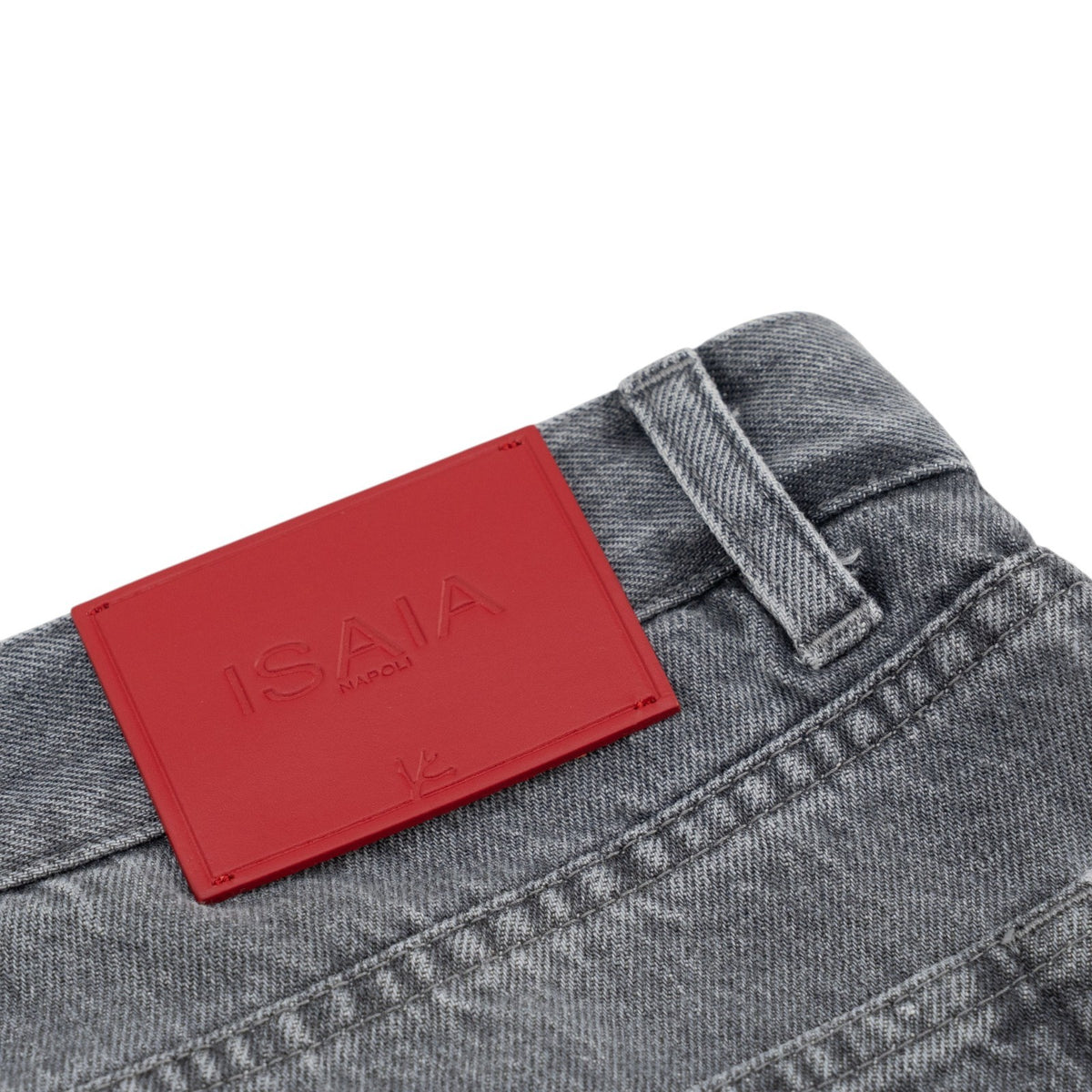 795$ ISAIA Gray Denim Jeans 5 Pocket Pant Cotton 38 US/54 EU Regular Fit