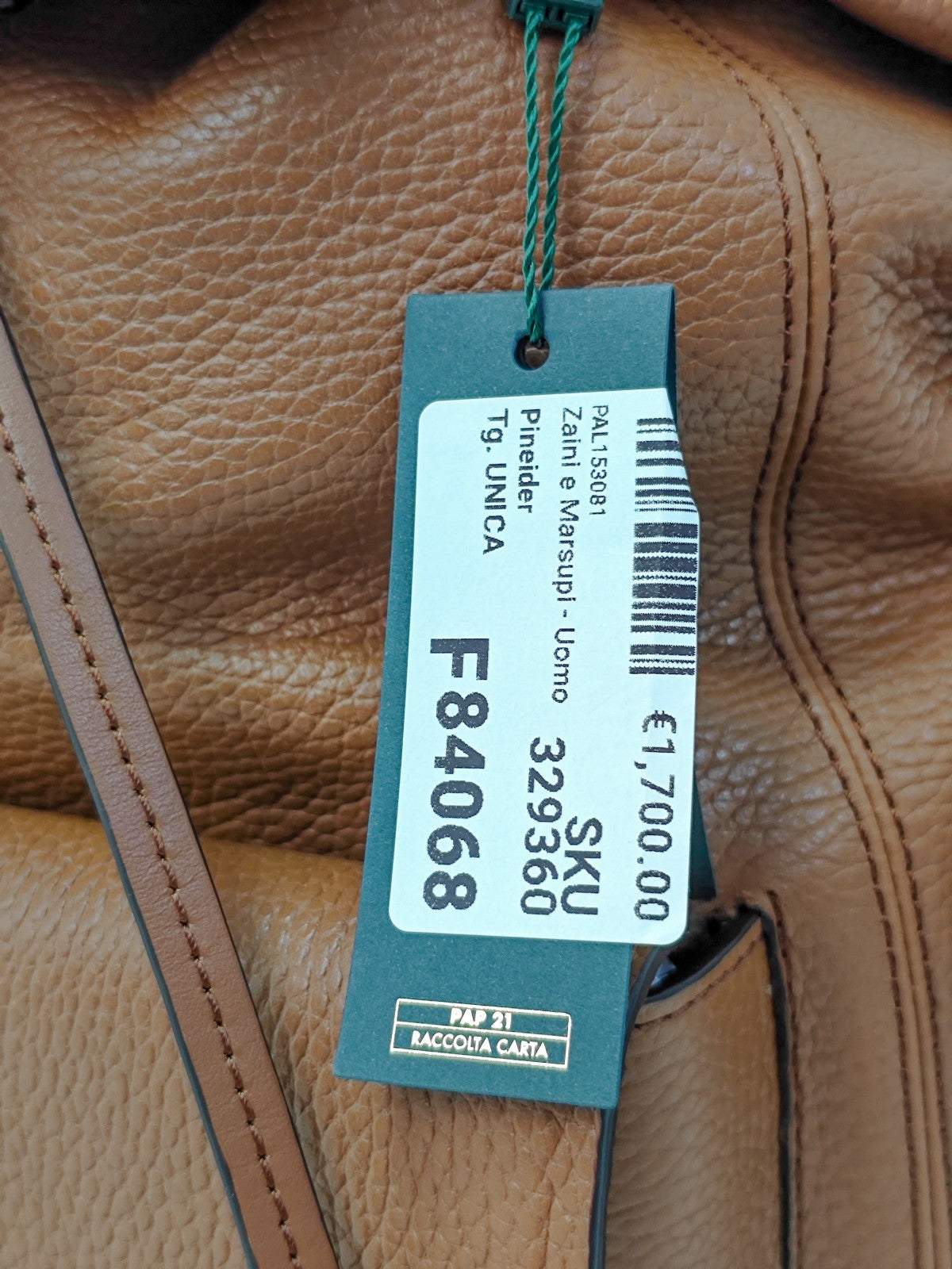 1980$ PINEIDER FIRENZE Brown Grain Calf Multiple Backpack Travel Weekender