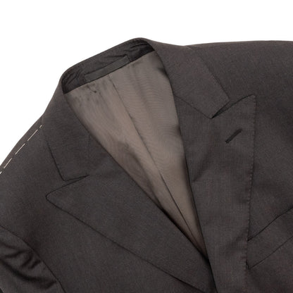 $2400 RAFFAELE CARUSO Dark Gray 3/2 Roll Suit Fine Wool 110's 42 US / 52 EU