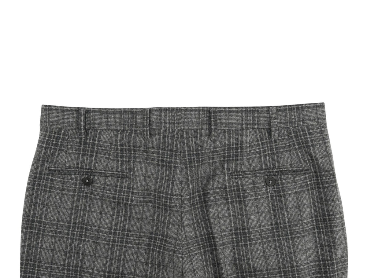 $6500 ISAIA NAPOLI "Marechiaro" Gray Suit Hand-Sewn Glen Plaid Flannel Wool