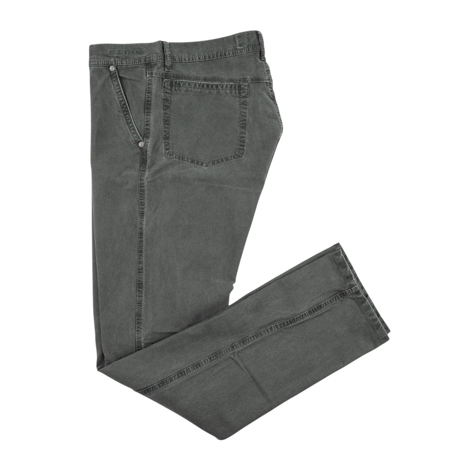 415$ LUIGI BORRELLI NAPOLI Dark Grey Jeans Cotton 33 US / 49 EU - Made in Italy