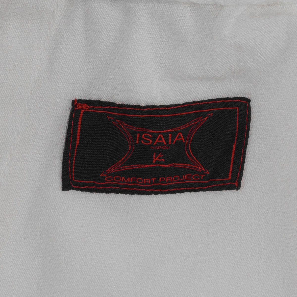 1250$ ISAIA NAPOLI White Drawstring Pant Tapered Cotton Cashmere 34 US / 50 EU