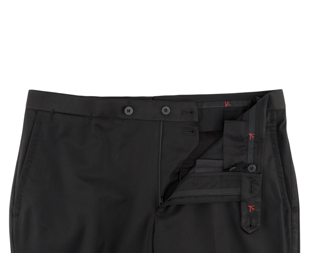 $7450 ISAIA Sanita "Aquaspider" Black Tuxedo Suit  Wool Water Repellent 8C