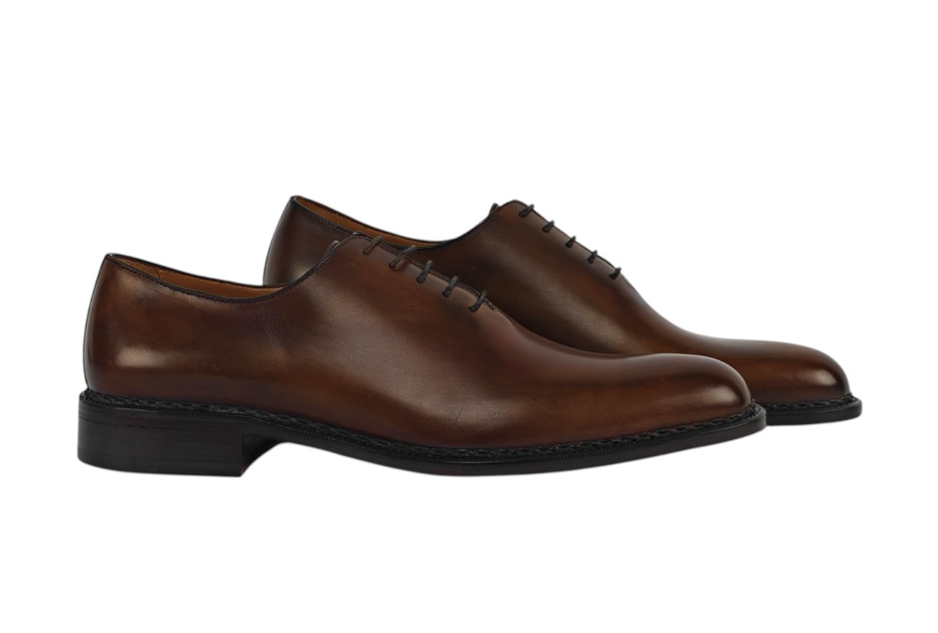 1850$ TESTONI "Piuma" Calf Delavè Oxford Shoes Norwegian Construction 9 UK 43 IT