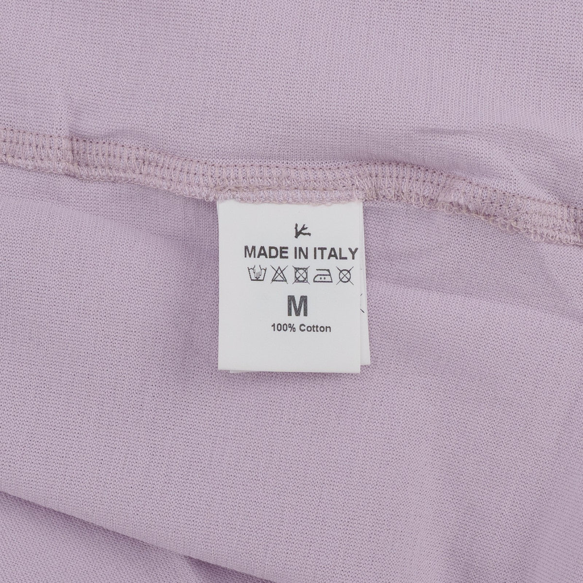 585$ ISAIA NAPOLI Cotton Jersey Short Sleeve Hand-Sewn Polo Lilac Size M
