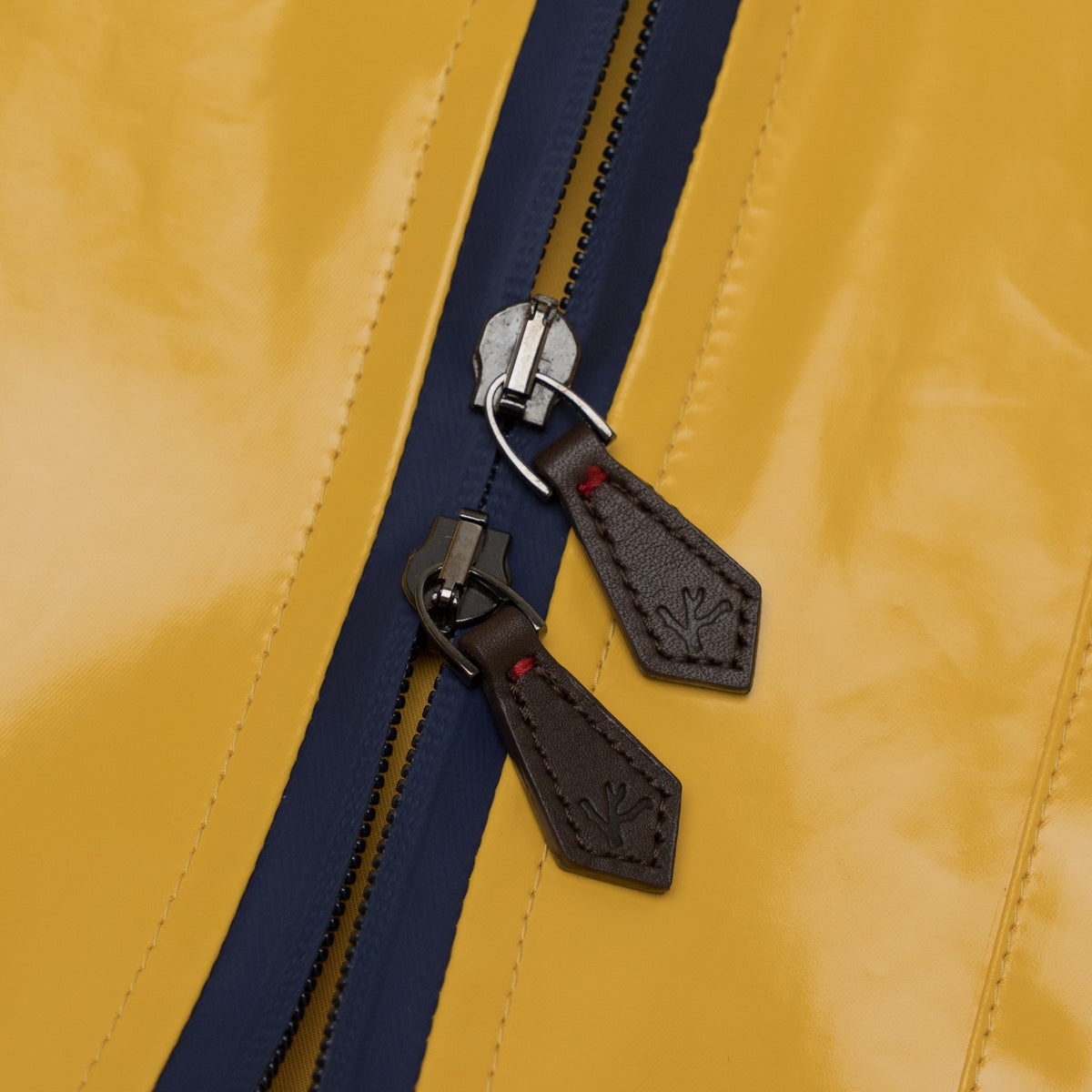 5500$ ISAIA NAPOLI Parka Zip Raincoat Yellow Coated Waterproof Cotton Size M