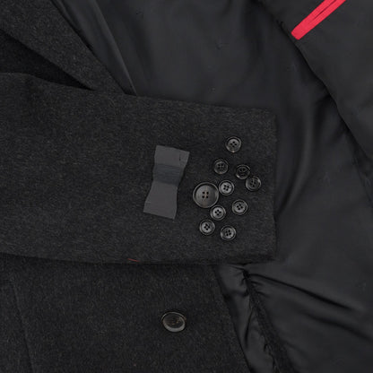 7200$ ISAIA NAPOLI Dark Gray Overcoat Coat Wool  40 US / 50 IT