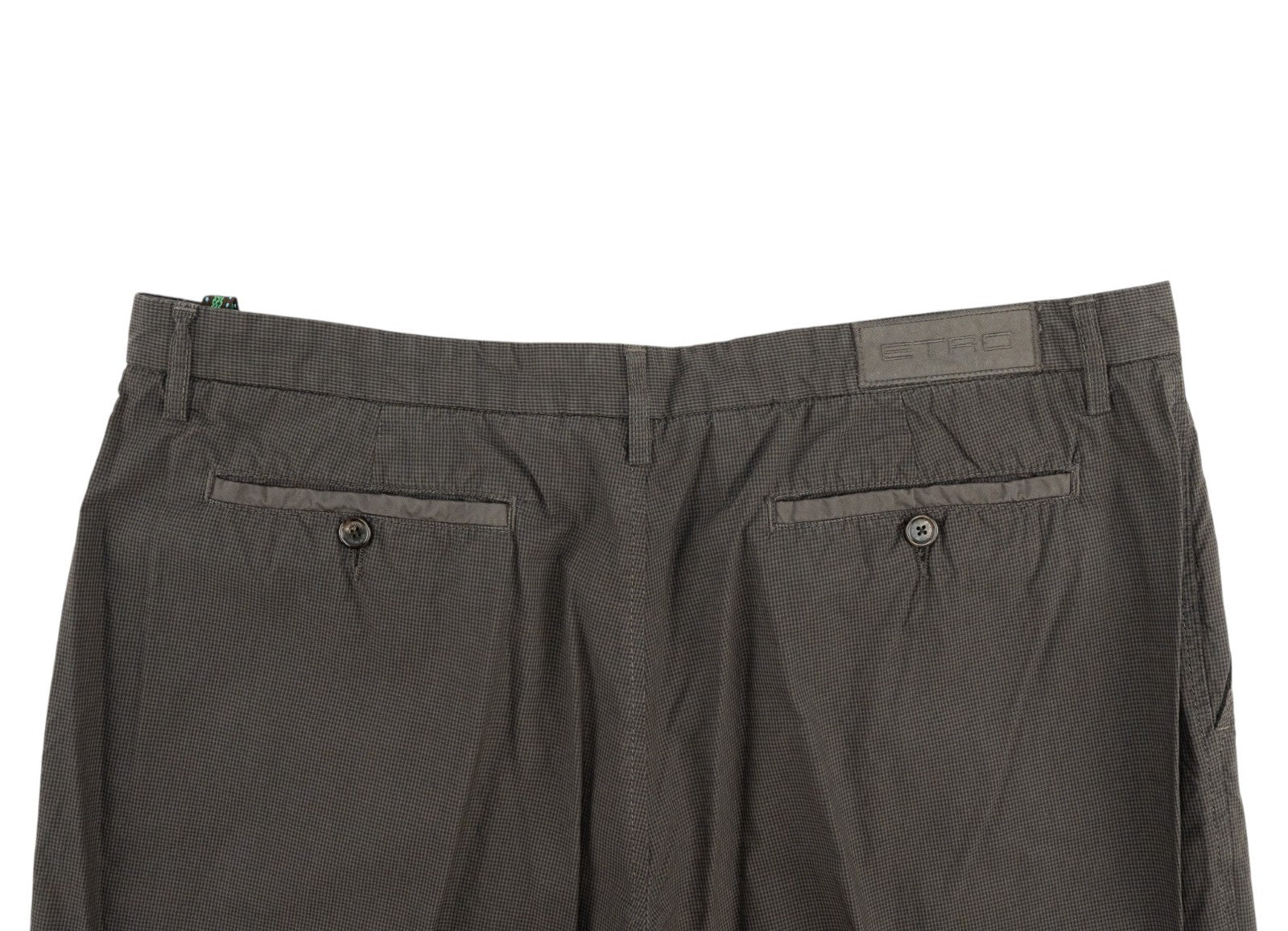 750$ ETRO MILANO Gray Fine Cotton Pant Classic Straight Leg 40 US / 56 EU