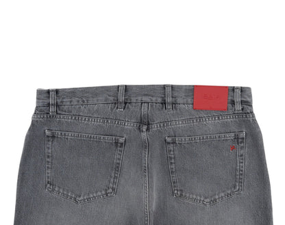 795$ ISAIA Gray Denim Jeans 5 Pocket Pant Cotton 38 US/54 EU Regular Fit