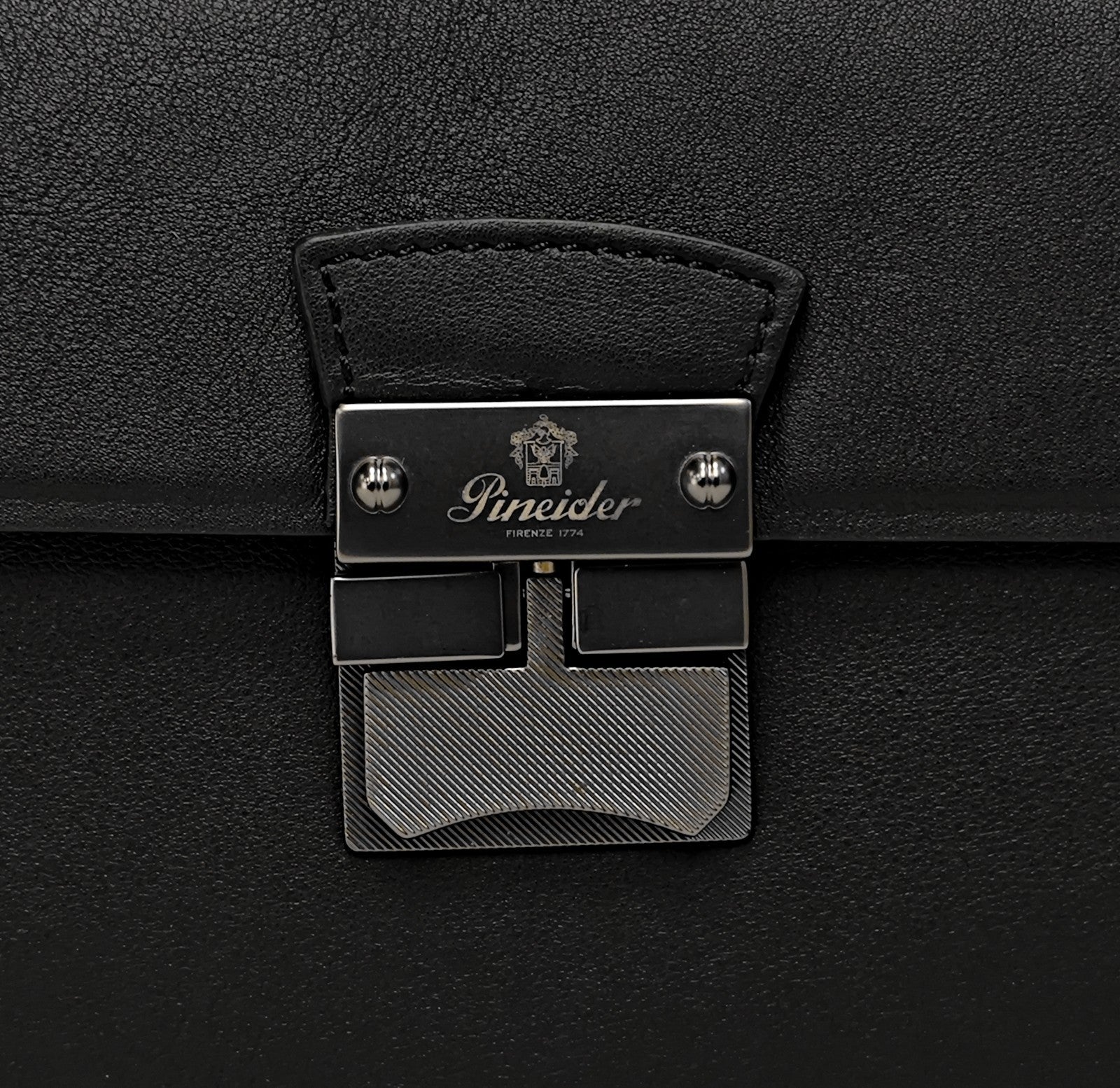 2200$ PINEIDER FIRENZE 1774 Black Calf Multiple Backpack Travel Weekender XL