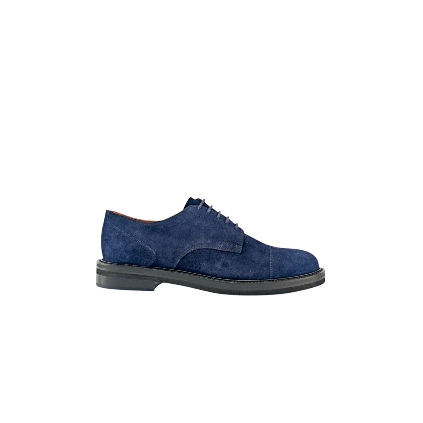 1050$ TESTONI "Camogli" Derby Shoes Blue Suede 8 UK / 9 US / 42 IT