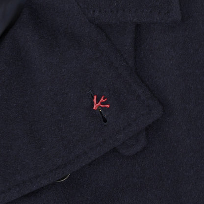 7250$ ISAIA APOLI Blue Navy Peacoat Coat Wool - Cashmere 50 US / 60 EU R
