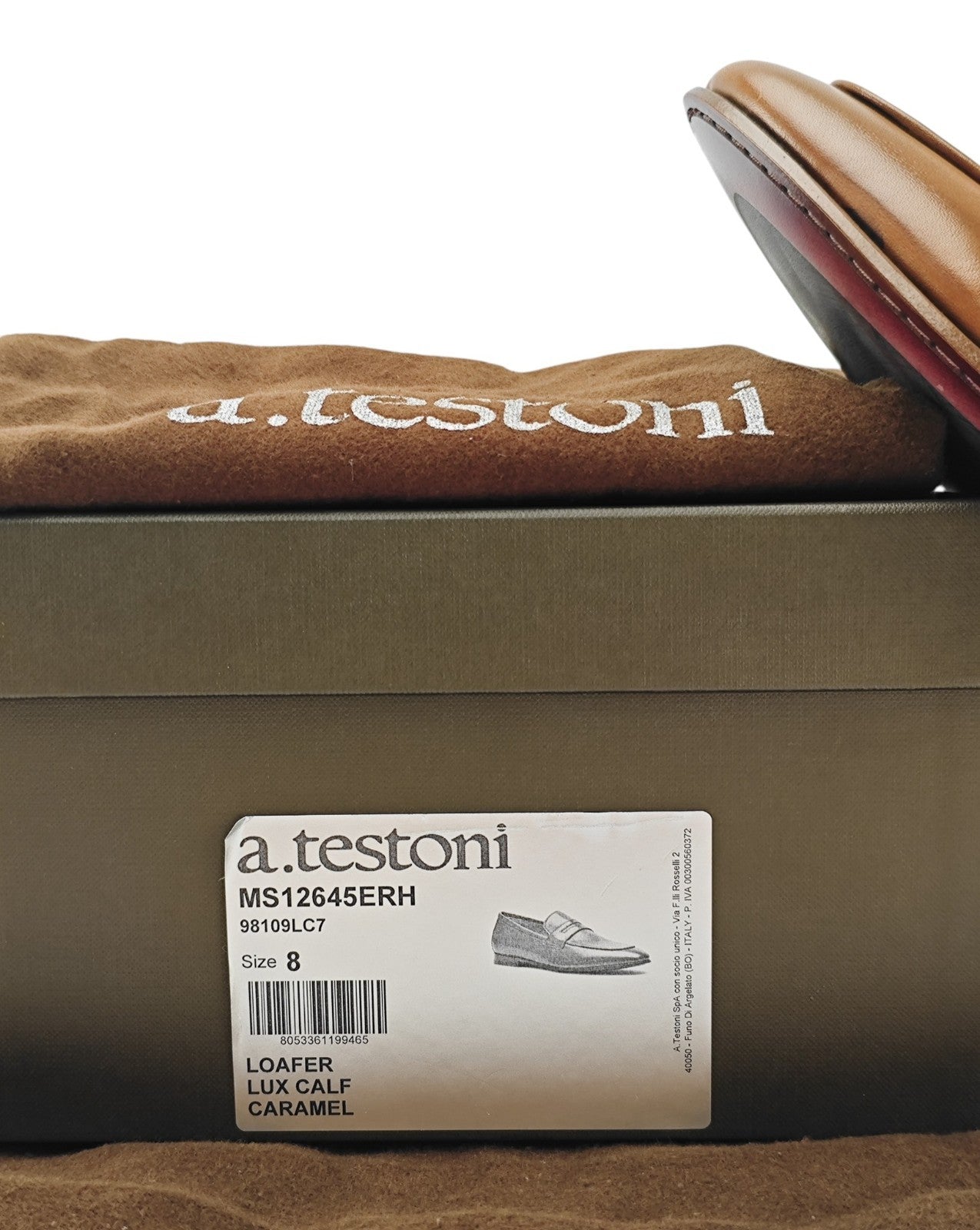 $1350 TESTONI Loafer Shoes Bolognese Construction Calf Caramel