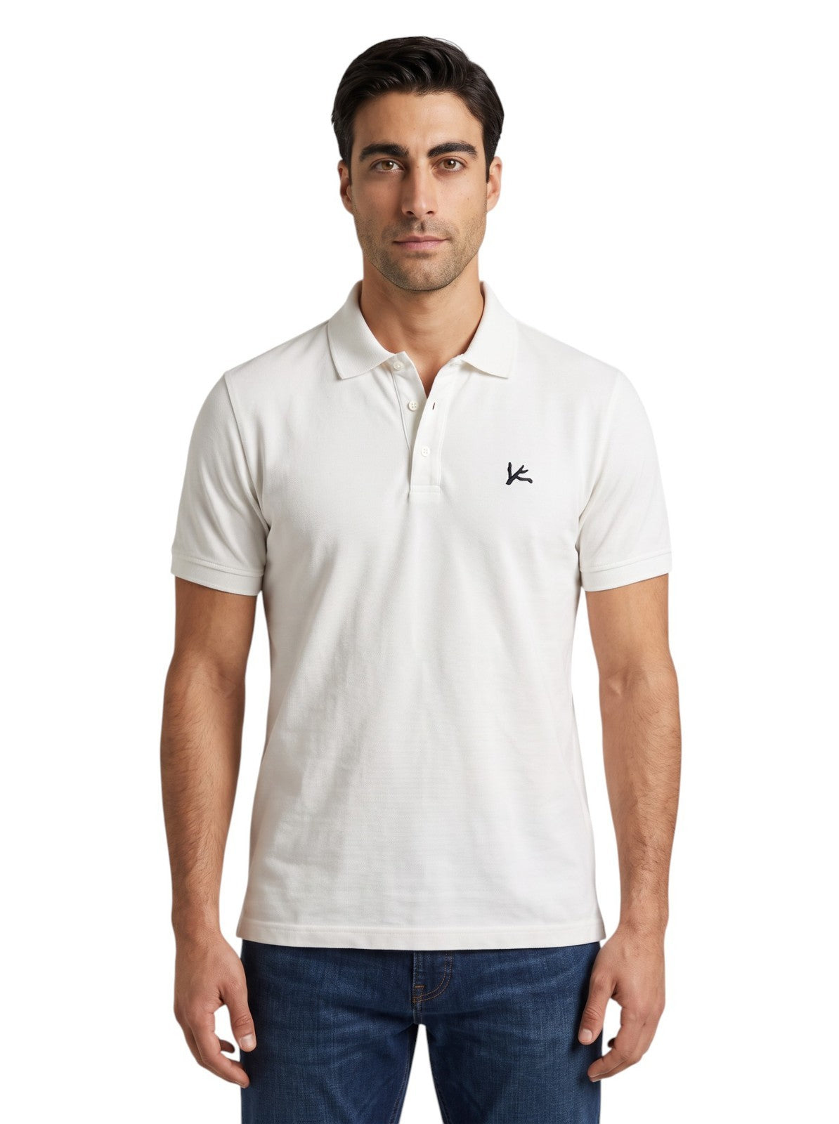 575$ ISAIA NAPOLI White Jersey Cotton Short Sleeve Polo Size M - Made in Italy